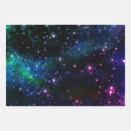 Mischpapier für Galaxie Geschenkpapier Set (Vorderseite)