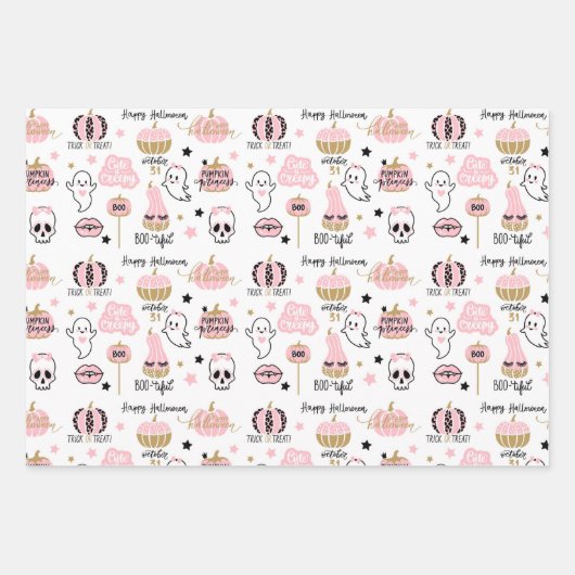 Mischpapier für Halloween-Umschläge Geschenkpapier Set (Vorderseite 3)