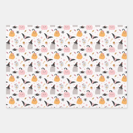 Mischpapier für Halloween-Umschläge Geschenkpapier Set (Vorderseite 2)