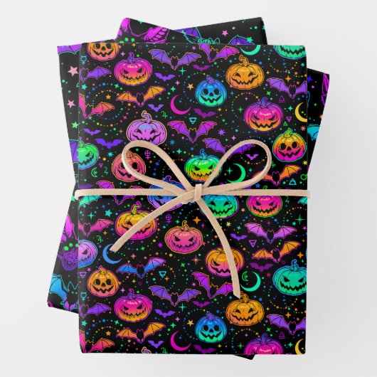Mischpapier für Halloween-Umschläge Geschenkpapier Set (Beispiel)