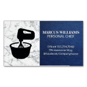 Mischschüssel | Blauledermarmor Magnetische Visitenkarte (Vorderseite)