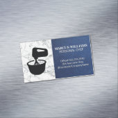 Mischschüssel | Blauledermarmor Magnetische Visitenkarte (Beispiel)