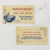 Mischschüssel Vintages Backbäckerei Visitenkarte (Vorne/Hinten)