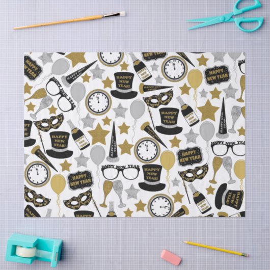 MischSilvestermuster-Partygewebe Seidenpapier (Basteln)