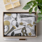 MischSilvestermuster-Partygewebe Seidenpapier (Geschenk)