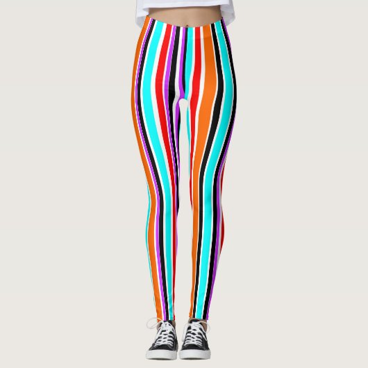 Mischstreifen Leggings (Vorderseite)