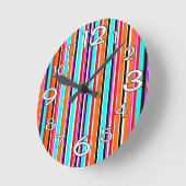 Mischstreifen Runde Wanduhr (Winkel)