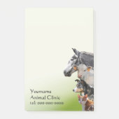 Mischtiere tierärztlich post-it klebezettel (Vorderseite)