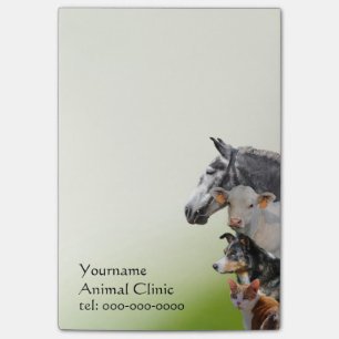 Mischtiere tierärztlich post-it klebezettel