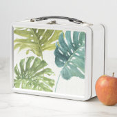 Mischtropische Palmen der GRÜNTÖNE-| Metall Brotdose (Beispiel)