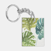 Mischtropische Palmen der GRÜNTÖNE-| Schlüsselanhänger (Vorderseite links)