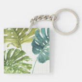 Mischtropische Palmen der GRÜNTÖNE-| Schlüsselanhänger (Rückseite)