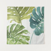 Mischtropische Palmen der GRÜNTÖNE-| Wandteppich (Vorderseite (Horizontal))