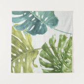 Mischtropische Palmen der GRÜNTÖNE-| Wandteppich (Vorderseite)