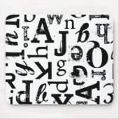 Mischtypographie-Standard Mousepad (Vorne)