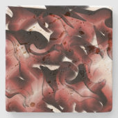 Mischung aus braunem Nebel und schlecht geschnitzt Steinuntersetzer (Vorderseite)