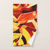 Mischung aus Gelbfärbung und dunkelrot, stark gest Badhandtuch Set (Handtuch)