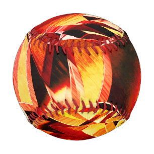 Mischung aus Gelbfärbung und dunkelrot, stark gest Baseball