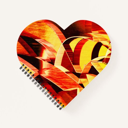 Mischung aus Gelbfärbung und dunkelrot, stark gest Notizblock (Vorderseite)