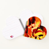 Mischung aus Gelbfärbung und dunkelrot, stark gest Notizblock (Innenseite)