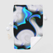 Mischung aus glattem und blauen Neonkurven über Sc Golfhandtuch (Insitu)