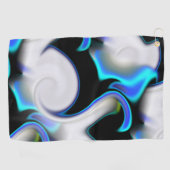 Mischung aus glattem und blauen Neonkurven über Sc Golfhandtuch (Horizontal)