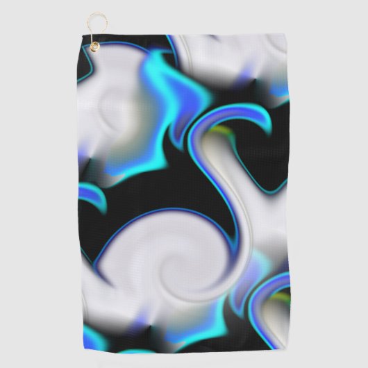 Mischung aus glattem und blauen Neonkurven über Sc Golfhandtuch (Vorderseite)