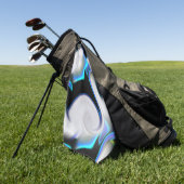 Mischung aus glattem und blauen Neonkurven über Sc Golfhandtuch (Gras)