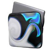 Mischung aus glattem und blauen Neonkurven über Sc Laptopschutzhülle (Vorderseite Links)