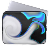 Mischung aus glattem und blauen Neonkurven über Sc Laptopschutzhülle (Vorderseite)