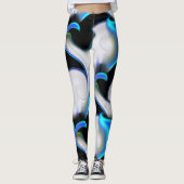 Mischung aus glattem und blauen Neonkurven über Sc Leggings (Vorderseite)