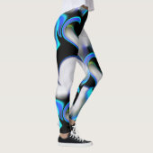 Mischung aus glattem und blauen Neonkurven über Sc Leggings (Rechts)