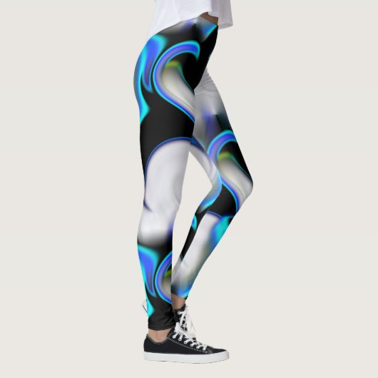 Mischung aus glattem und blauen Neonkurven über Sc Leggings (Rechts)