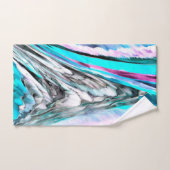 Mischung aus Gradienten und Drizzlen, Zyan und Ros Badhandtuch Set (Handtuch)