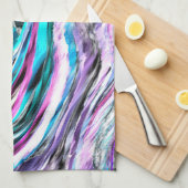 Mischung aus Gradienten und Drizzlen, Zyan und Ros Geschirrtuch (Viertel Falte)