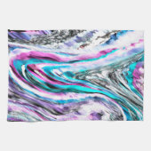 Mischung aus Gradienten und Drizzlen, Zyan und Ros Geschirrtuch (Horizontal)