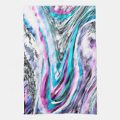 Mischung aus Gradienten und Drizzlen, Zyan und Ros Geschirrtuch (Vertikal)