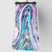 Mischung aus Gradienten und Drizzlen, Zyan und Ros Golf Headcover (Rotieren 90)