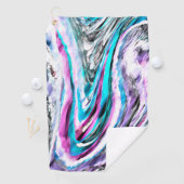 Mischung aus Gradienten und Drizzlen, Zyan und Ros Golfhandtuch (Insitu)