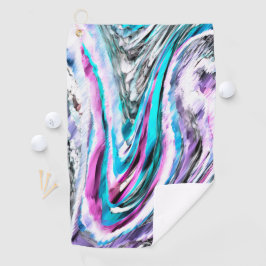 Mischung aus Gradienten und Drizzlen, Zyan und Ros Golfhandtuch