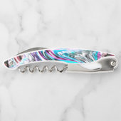 Mischung aus Gradienten und Drizzlen, Zyan und Ros Kellnermesser (Rückseite)