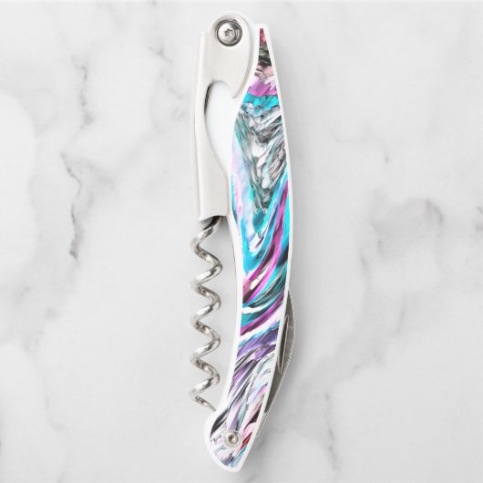 Mischung aus Gradienten und Drizzlen, Zyan und Ros Kellnermesser (Vorderseite)