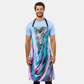 Mischung aus Gradienten und Drizzlen, Zyan und Ros Schürze (Getragen)