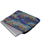 Mischung aus orangefarbenem und blauem Farbton mit Laptopschutzhülle (Vorne Knopf)