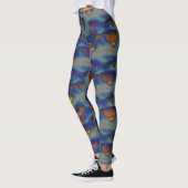 Mischung aus orangefarbenem und blauem Farbton mit Leggings (Links)