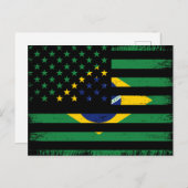 Mischung der amerikanischen und brasilianischen Fl Postkarte (Vorne/Hinten)