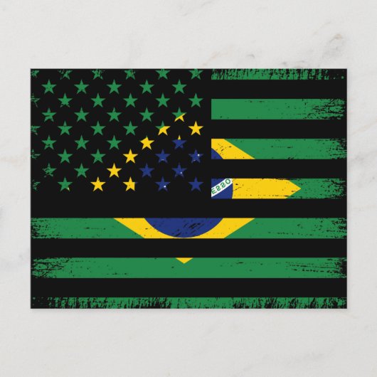Mischung der amerikanischen und brasilianischen Fl Postkarte (Vorderseite)