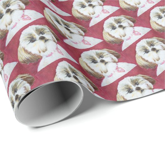 MISCHUNG SPIELZEUGSHIH TZU GESCHENKPAPIER (Rolleneckpunkt)