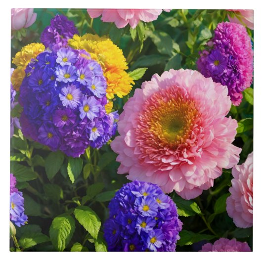 Mischung von Blume Fliese (Vorderseite)
