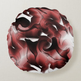 Mischung von braunem Nebel und schlecht geschnitzt Rundes Kissen